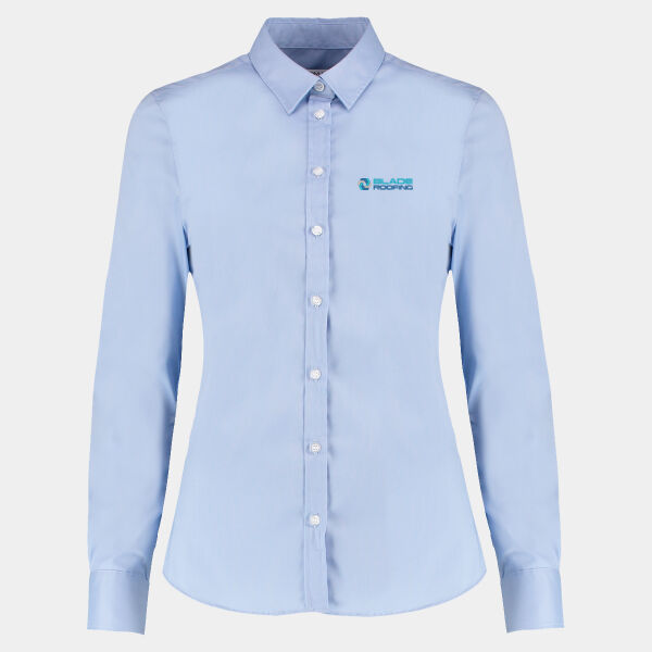 KK782 Women's stretch Oxford shirt long-sleeved (tailored fit) Thumbnail