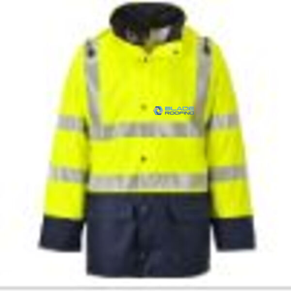 S496 - Sealtex Ultra Hi-Vis Contrast Rain Jacket Yellow/Navy Thumbnail